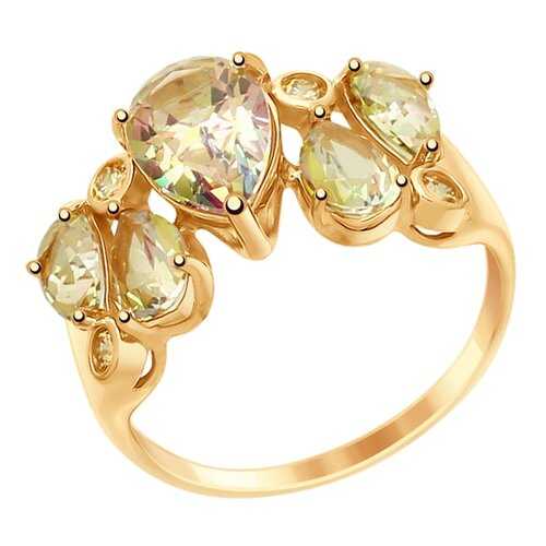 Кольцо женское SOKOLOV из золота с топазами Swarovski 714991 р.18.5 в COLINS