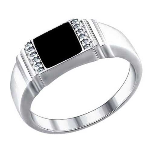 Печатка SOKOLOV из серебра с эмалью с фианитами 94011324 20 в COLINS
