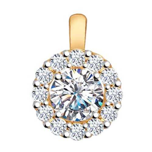 Подвеска SOKOLOV из золочёного серебра со Swarovski Zirconia 89030023 в COLINS