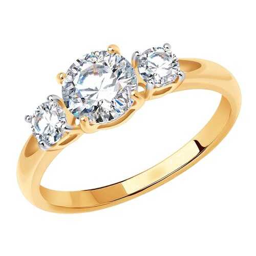 Помолвочное кольцо женское со Swarovski Zirconia SOKOLOV 81010186 р.17 в COLINS