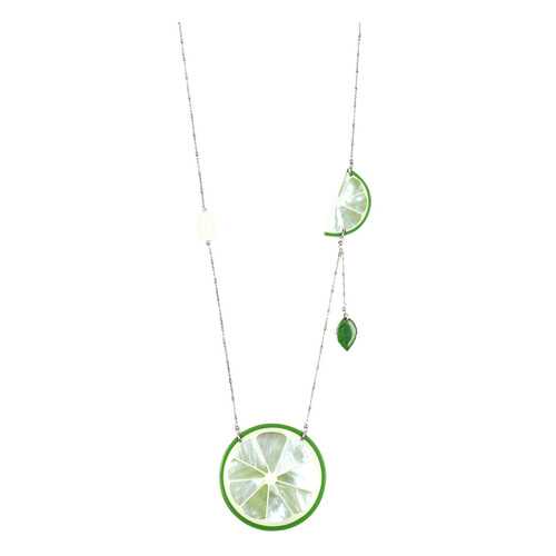 Колье женское Nature Bijoux NB20.1-15-41211 зеленое/серебристое в COLINS