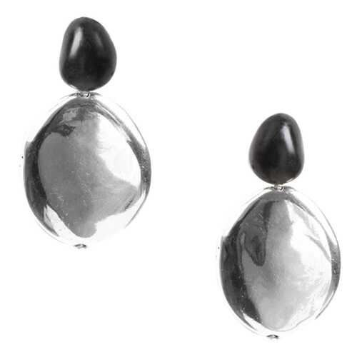 Серьги женские ORI TAO OT-12-29043 серебристые/черные в COLINS