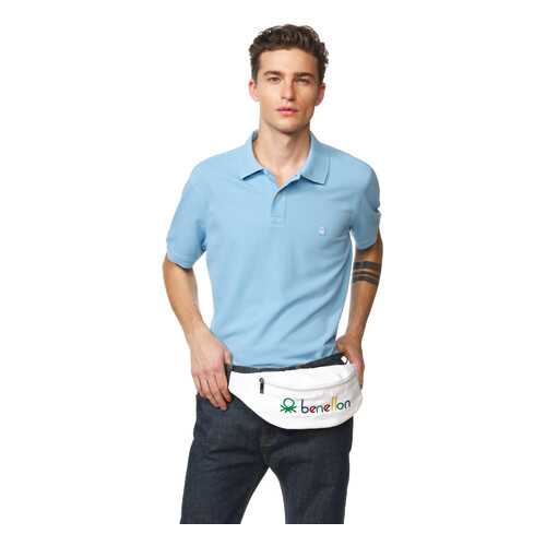 Футболка-поло мужская United Colors of Benetton 3089J3179 голубая XS в COLINS