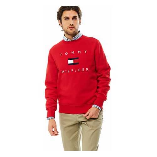 Свитшот мужской Tommy Hilfiger MW0MW14204 красный XL в COLINS