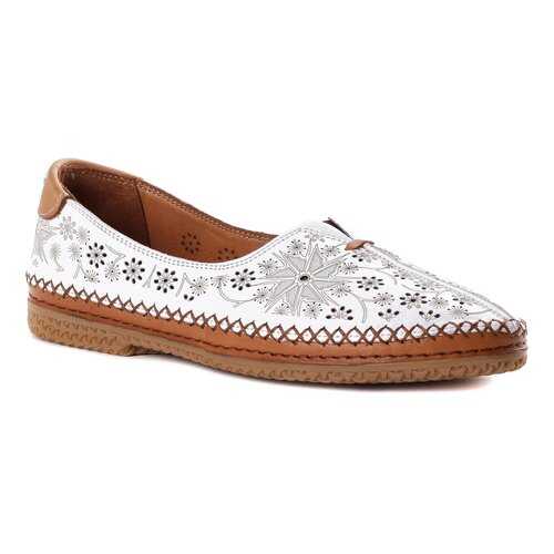 Мокасины женские Shoes Market 997-705-1 белые 39 RU в COLINS