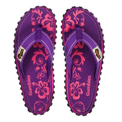 Шлепанцы женские Gumbies Islander Canvas Purple Hibiscus 2020 (41) в COLINS