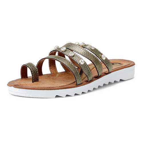 Шлепанцы женские T.Taccardi 710017682 золотистые 41 RU в COLINS
