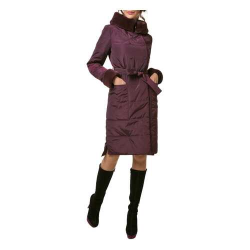 Пуховик-пальто женский DizzyWay 19315 фиолетовый 42 RU в COLINS