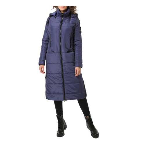 Пуховик-пальто женский DizzyWay 19404 синий 50 RU в COLINS